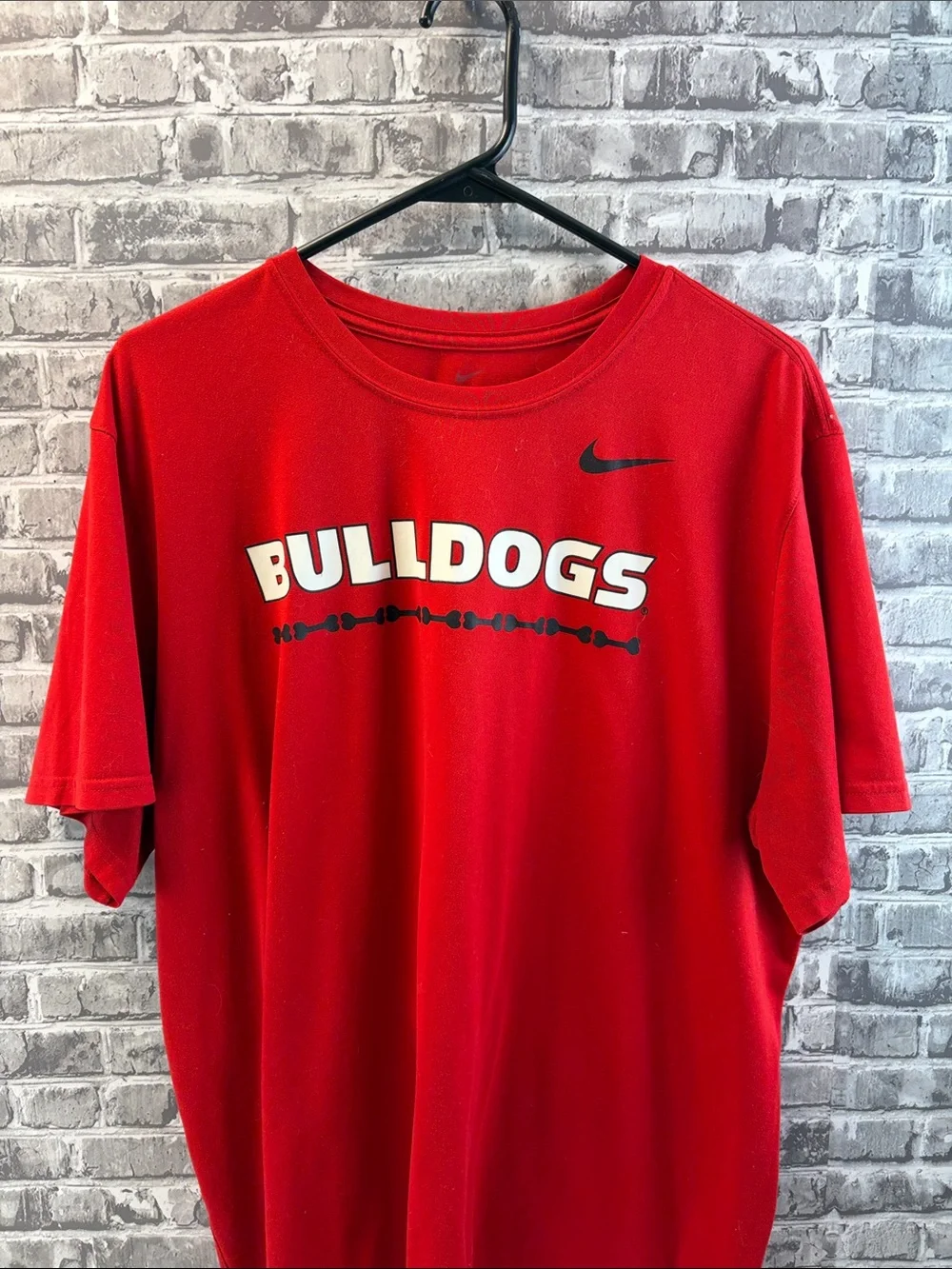 Georgia Bulldogs Nike Red Bulldogs Graphic Tee with Black Accents